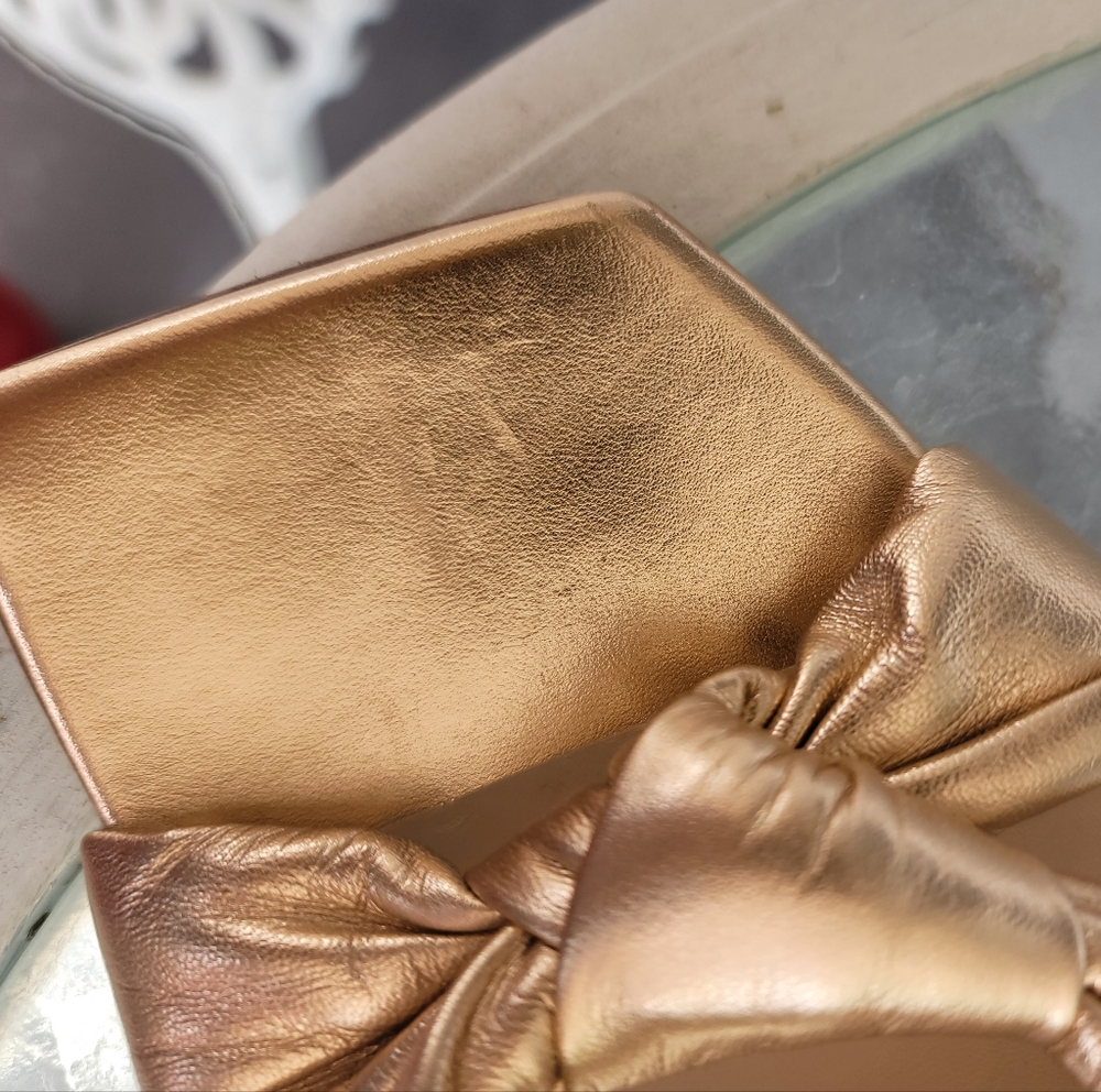 Stuart Weitzman Knot Metallic Sandals - Picture 8 of 13